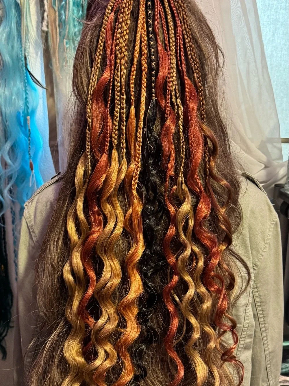 Multi-Tone Red & Gold Women’s Hair Extensions